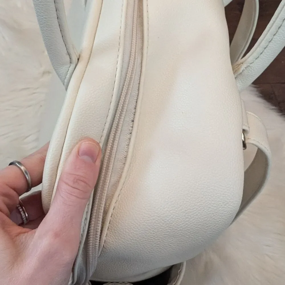 Ayla & Co Full-Size Diaper Bag Backpack White Ivory